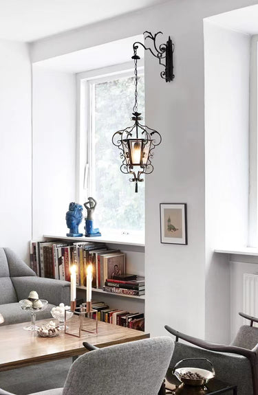 black chandelier